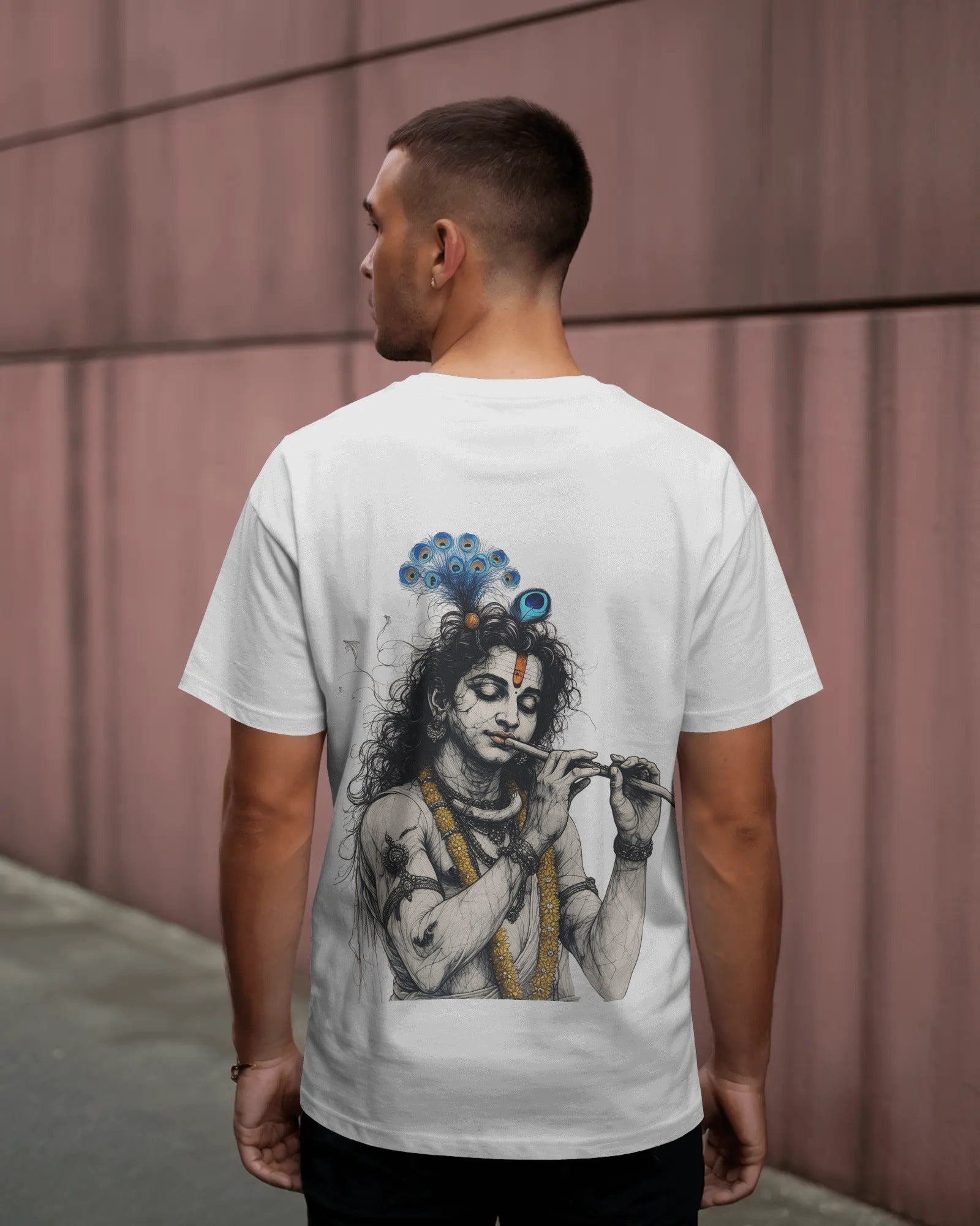 Krishna playing flute Oversized Classic T-Shirt