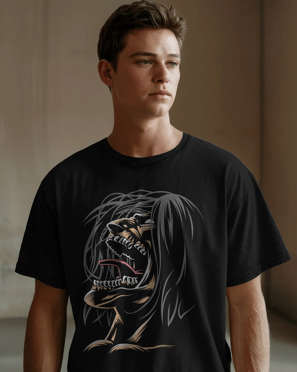 Anime Graphic T-Shirt for Men | Black Unisex Stretch T-shirt